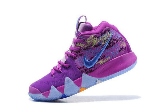 NIKE KYRIE 4 CONFETTI SNEAKERS – LILA/GELB