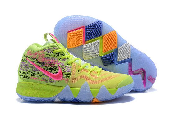 NIKE KYRIE 4 CONFETTI SNEAKERS – LILA/GELB