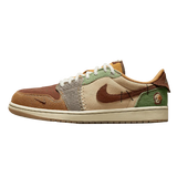 AIR JORDAN 1 LOW VOODOO FLAX AND OIL GREEN