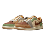 AIR JORDAN 1 LOW VOODOO FLAX AND OIL GREEN