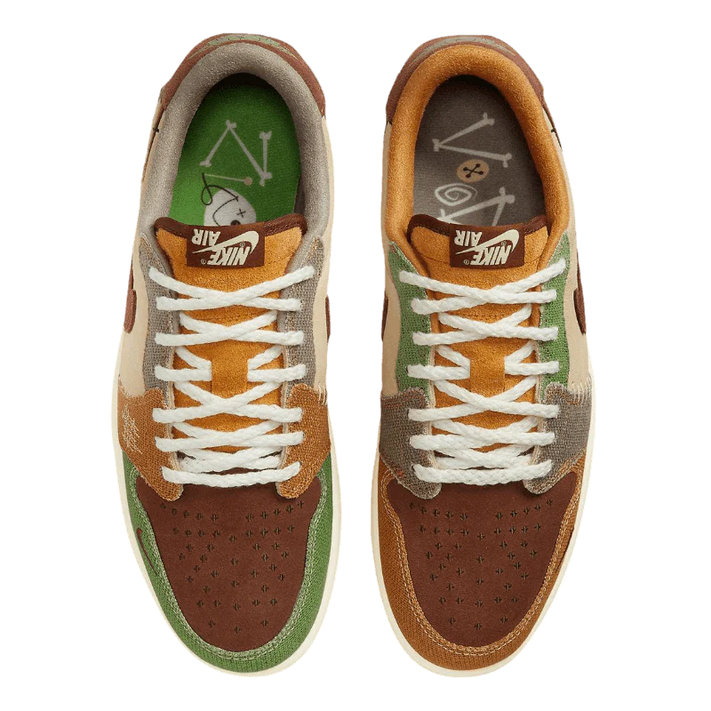 AIR JORDAN 1 LOW VOODOO FLAX UND OIL GREEN