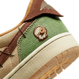 AIR JORDAN 1 LOW VOODOO FLAX AND OIL GREEN